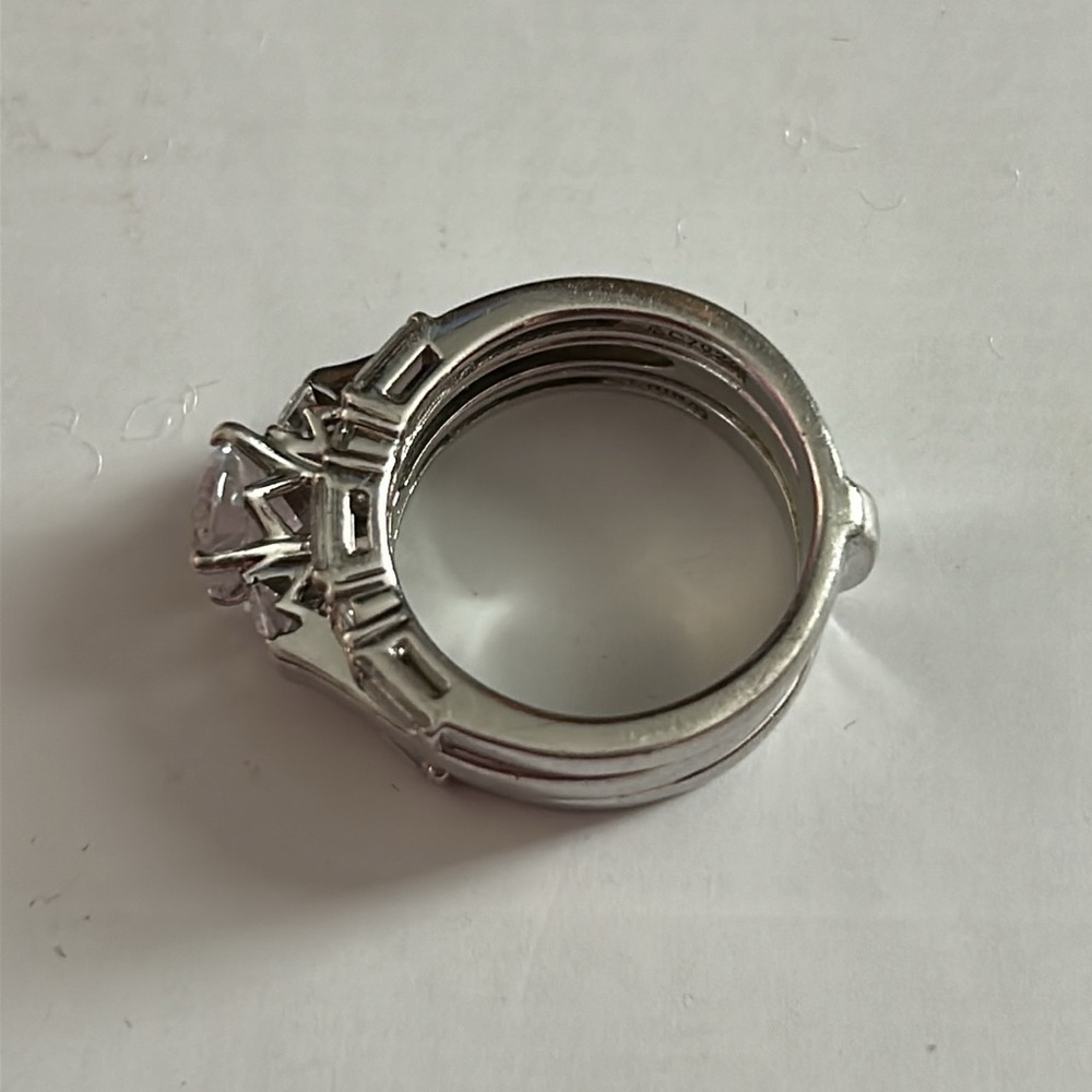 Wedding Engagement Stackable Sterling Silver Ring - image 6